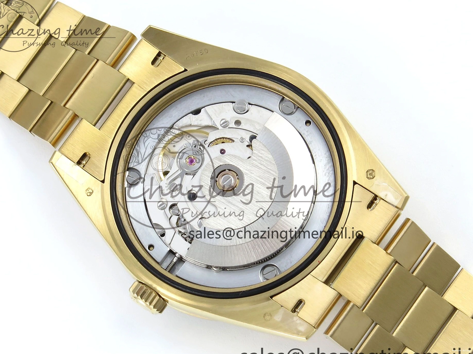 0205 DayDate 40 YG QF 1:1 Best Edition Pink Diamonds Dial Diamonds Bezel on President Bracelet A2836 V5 (Gain Weight) ZipUp 488